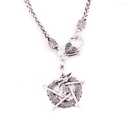 Pendant Necklaces Dragon With Pentacle Give You Magic Medieval Style BSK Chain Material Zinc Alloy Attractive Opposite Sex Add Your Charm