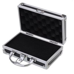 Tool Case Aluminium Alloy Tool Box Handle Instrument Storage Case Travel Luggage Organiser Suitcase with Sponge Lining 230517