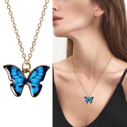 Chains Cute Accessories Butterfly Necklace Pendant For Women Women's Necklaces Birthday Gift Mom Wife