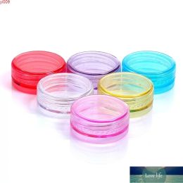 100pcs 2g Classic Multi-color Empty Plastic Cosmetic Makeup Jar Pots Transparent Sample Bottles Eyeshadow Cream Lip Balm Storage Boxhigh