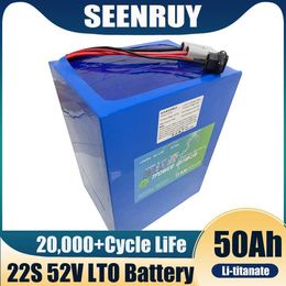 SEENRUY 52V 50AH LTO Battery Pack 20 000 Cycles With BMS 22S BMS for 48V Solar System eBike Scooter Provide Charger