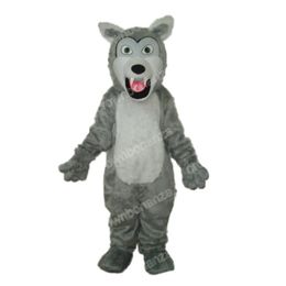 Simulation Grey Wolf Mascot Costumes Cartoon Carnival Unisex Adults Outfit Birthday Party Halloween Christmas Outdoor Outfit Suit