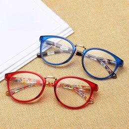 Sunglasses Women Reading Glasses Flower Print Resin Read Eyeglasses Magnifying Presbyopic Eyewear Men