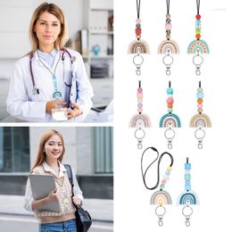 Pendant Necklaces Silicone Beaded Lanyard Necklace Lanyards ID Badge Breakaway