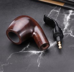 Smoking Pipes Palm pipe 3MM iron core Philtre solid wood pipe