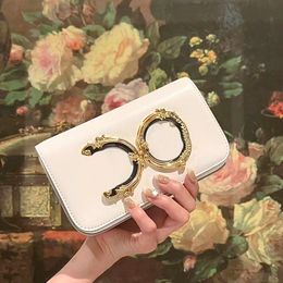 mirror quality girl clutch baguette bag Designer Genuine Leather wallet Shoulder mens Womens Vintage Bag luxury pouch tote handbag Cross body pochette silver Bags