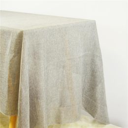Table Cloth Country Style Burlap Tablecloth Imitation Linen Cotton Grey Khaki Dining Cover Wedding Home Decor