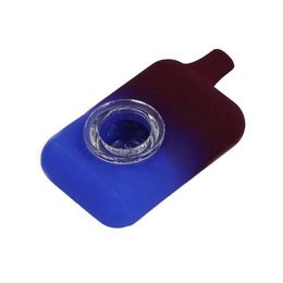 Colourful Silicone Mini Hand Pipes Portable Style Removable Glass Philtre Nineholes Screen Bowl Dry Herb Tobacco Cigarette Holder Hookah Waterpipe Bong Smoking