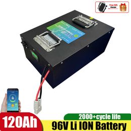 96V Lithium Ion 96.2V 120AH Rechargeable Battery BMS 26S for Motorcycle Golf Cart Vehicle RV Inverter +10A Charger