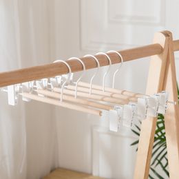 Hangers Racks 5Pcs Multifunctional Trouser Rack with Clips Retractable Non-slip Pant Rack Bedroom Closet Organiser Wardrobe Storage Hanger 230518