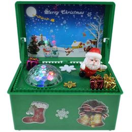 Christmas Decorations Music Box Gift With Light Room Decor Holiday Musical Ornaments Xmas 2023 Year Party Decoration For HomeChristmas