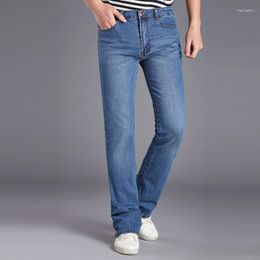 Men's Jeans Spring Autumn Vintage Men's Flare Boot Cut Skinny Elastic Flared Trousers Fashion Denim Pants Blue Multiple Colour Size 38