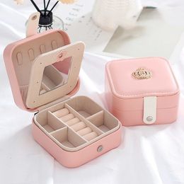 Jewellery Stand 1pcs Double Layer Storage Box Ladies Light Luxury Style Clever Compartment Design Leather 230517