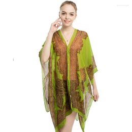 Scarves Printed Sunscreen Clothes Scarf Chiffon Ladies Driving Tippet Cycling Beach Vacation Multifunctional Shawls Floral Stole