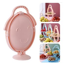 Plates 3 Layers Foldable Snack Plate Portable Fruit Platter Candy Nuts Seeds Dry Fruits Dishes Bowl Kitchen Supplies