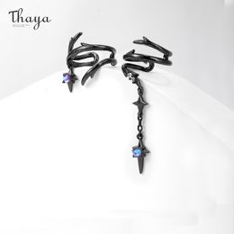 Stud Thaya Original Design Vintage Earrings Clip For Women Thorn Design Female Ear Cuff Without Piercing Crystal Fine Jewellery Gifts 230518