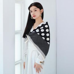 Scarves 90cm Europe Spring FashionTwill Geometric Dot Women's Occupation Decorative Printing Large Square Scarf Beach Shawl Head