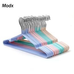 Hangers Racks 10-30pcs Metal Clothes Hanger Closet Organizer Clothes Storage 40CM Non-slip Adult Drying Rack 230518