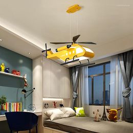 Chandeliers Green/Yellow Led Chandelier Lighting For Children's Room Boy's Lustre 110-220v Modern Hanging Light Fixtures