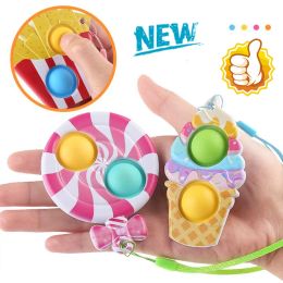 fidget toys gourmet finger bubble music pendant childrens toy stress relief lollipop bubbles