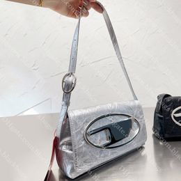 Trendy Silver Underarm Bag For Women Designer Shoulder Bag Vintage Large Capacity Square Women Bags Cool Black Handbag
