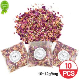 New 10/50 Pack Natural Confetti Dried Flowers Rose Petals Bridal Birthday Party Decorations DIY Valentine's Day Gifts
