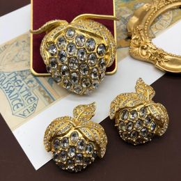 Necklace Earrings Set Medieval Vintage Auger Strawberry Earring Estore Ancient Ways Of French Luxury Temperament Senior Brooch