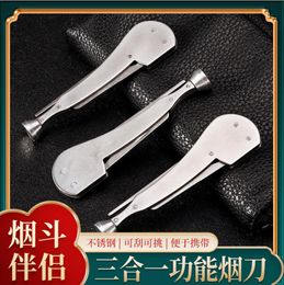 Smoking Pipes New product three in one accessory, pipe pressure rod, cigarette knife needle, metal thickened material design, cleaning tool accessories