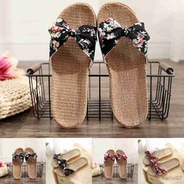 Slippers Women Sandals Flip Female Shoes Flax Beach Linen Slipper Boots For Women Indoor Outdoor Mesh Slippers For Women