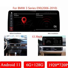 12.3 inch Android 11 Car Radio Multimedia Player 6G+128G GPS Navigation, 4G, Carplay for BMW E90/E91 (2006-2010)CCC/CIC