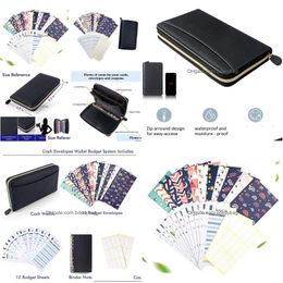 Wrap Envelope Budget Gift Cash Wallet System with Binder Note 12 Sheets Envelopes for Budgeting and Saving Moneygift Drop Delivery H Dhz0o s ing