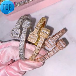 Drop Shipping icy baguette cz diamond bangle women fashion jewelry bracelets bangles