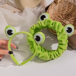 Hair Rubber Bands Funny Frog Makeup Headband Widebrimmed Elastic Hairbands Cute Girls Hair Bands Women Hair Accessories Girls Hairband 230517