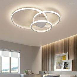 Ceiling Lights Modern Remote Control Led Lamp Circle Round Ring Chandelier For Bedroom Dining Living Room Aisle Home Nordic Fixtures