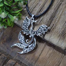 Pendant Necklaces 12pcs Lucky Symbol Amulet Jewellery Phoenix Fire Bird Necklace Animal Peacock