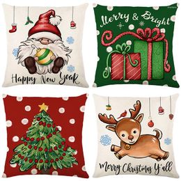 Pillow Case Cartoon Christmas Pillowcases Home Textile Products Soft Style Printed Cushion Covers