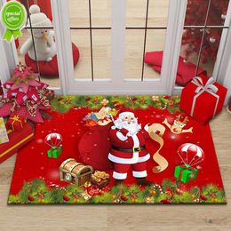 New 2022 Christmas Decorations for Home Door Mat Floor Carpet Santa Snowman Rugs Navidad Ornaments New Year 2023 Gifts Natal Xmas