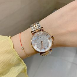 Wristwatches High Quality Classic Brand Neutral Watches Women Full Crystals Wrist Watch Quartz 2 Hands Analogue Waterproof Montre