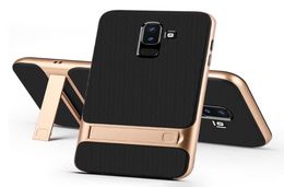 3D Силиконовая задняя крышка для Samsung Galaxy J4 J6 J7 J8 2018 A6 A7 A8 Plus Prime Mobile Case Shock -Ryper Hybrid Stand Phone Bag8755545