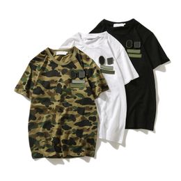 Mens Designer T Shirt Men Women Camouflage Cotton Short Sleeves Couples Casual Summer T Shirt Polo 3 Colours Size M-2XL