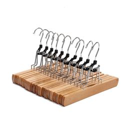 Hangers Racks Wig Clip Traceless Wood Anti-wrinkle Skirt Clip Non-Slip Clothes Hangers Dress Rack Pet Hanger Sock Clip Home Storange Accessory 230518