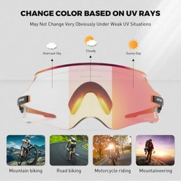 RED Photochromic Sunglasses Bike Cycling Glasses Cycl Sports for Men UV400 Cycling Glasses Mountain Bicycle Goggles P230518