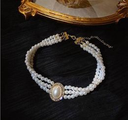 Pendant Necklaces Gorgeous Wedding Multilayers Imitation Pearl Beads Chain Jewellery For Women Fashion Necklace Jewellery