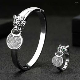 Necklace Earrings Set Zlxgirl Jewellery Gold And Silver Plated Colour Leopard Shape Animal Bangle Ring For Man Gift Zirconia Bracelet Aneis