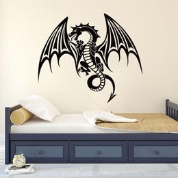 Wall Stickers Religion Symbol Dargon Decals Tribal Chinese Dragon Art Sticker Home Living Room Decoration Arts
