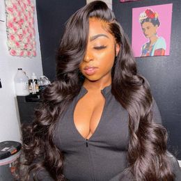 Lace Wigs Frontal Human Hair Wigs13x4 Body Wave HD Transparent Peruvian Natural Colour Remy Pre Plucked With Baby