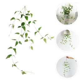 Decorative Flowers Simulated Green Decor Artificial Garland Leaf Plants Po Wreath Clematis Wedding Fake