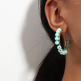 Hoop Earrings Unique Bohemian Hoops For Women Statement Jewelry Wire Wrap Fashion Boho Circle Women's Female Gift