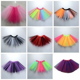 Women Rainbow Dance Pettiskirt Adults Tutu Tulle Skirts Ballet Stage Skirts Mesh Gauze Half Pompous Party Mini Skirt Dancewear Costume Dressup Fancy Skirts BC694-2