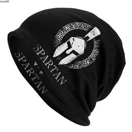 Beanie/Skull Caps Spartan Molon Labe Sparta Bonnet Hat Knitting Hats Fashion Ski Skullies Beanies Hats Unisex Adult Warm Thermal Elastic Caps J230518